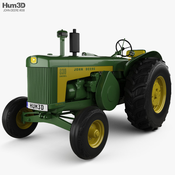 John Deere 830 1958 3D model
