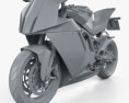 KTM 1190 RC8 R 2012 3d model clay render