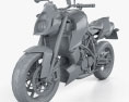 KTM 990 Super Duke R 2014 3D模型 clay render
