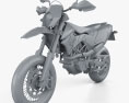 KTM 690 SMC R 2017 3d model clay render