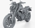 KTM 790 Duke 2018 3d model clay render
