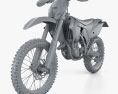KTM EXC 450 2014 3d model clay render