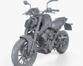KTM 390 Duke 2020 3D模型 clay render