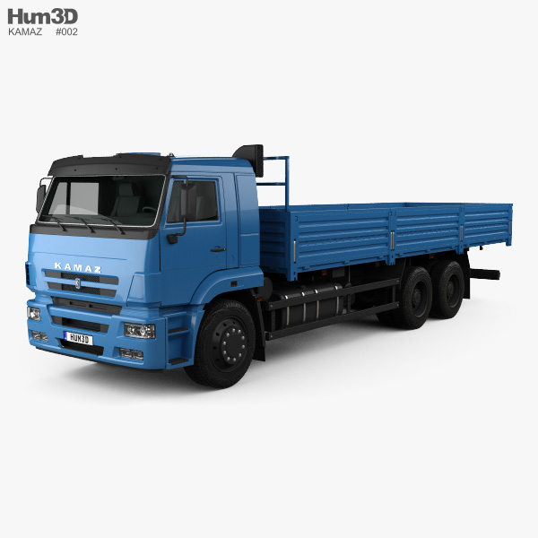 Kamaz 65117 Flatbed Truck 2014 Modello 3D