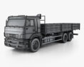 Kamaz 65117 フラットベッドトラック 2014 3Dモデル wire render