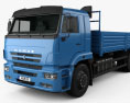 Kamaz 65117 플랫 베드 트럭 2014 3D 모델 