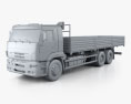 Kamaz 65117 Flatbed Truck 2014 3d model clay render