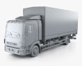 KamAZ 5308 A4 Box Truck 2013 3d model clay render