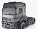 KamAZ 5490 T5 트랙터 트럭 2015 3D 모델  wire render