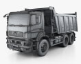 KamAZ 6580 K5 Dump Truck 2016 3d model wire render
