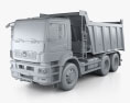 KamAZ 6580 K5 Dump Truck 2016 3d model clay render