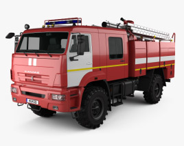 KamAZ 43502 Camión de Bomberos 2017 Modelo 3D