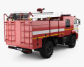 KamAZ 43502 Feuerwehrauto 2017 3D-Modell Rückansicht