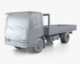 KamAZ Kompas 9 Flatbed Truck 2022 3d model clay render