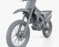 Kawasaki KX250F 2012 3D-Modell clay render