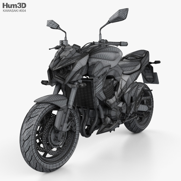 Hates Markeret dør Kawasaki Z800 2014 3Dモデル - 乗り物 on Hum3D