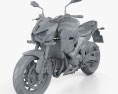 Kawasaki Z800 2014 3d model clay render