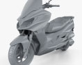 Kawasaki J300 2014 3d model clay render