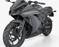 Kawasaki Ninja 300 2014 Modelo 3d wire render