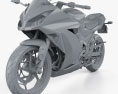 Kawasaki Ninja 300 2014 3D модель clay render