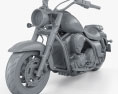 Kawasaki Vulcan 1700 Classic 2014 3D-Modell clay render