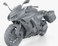 Kawasaki Z1000SX Tourer 2014 3d model clay render