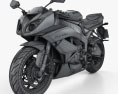 Kawasaki ZX-6R 2009 3d model wire render