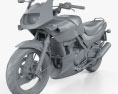 Kawasaki Ninja 500R 2007 3d model clay render