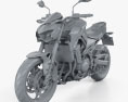 Kawasaki Z900 2017 Modèle 3d clay render
