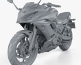 Kawasaki Ninja 650 2017 3d model clay render