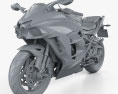 Kawasaki Ninja H2 SX 2018 3d model clay render
