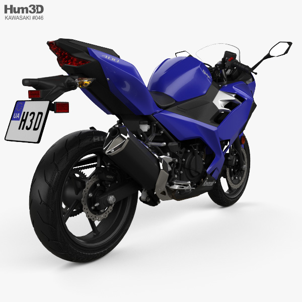 Kawasaki Ninja 400 18 3d Model Vehicles On Hum3d