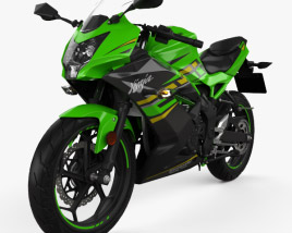 360 View Of Kawasaki Ninja 400 18 3d Model Hum3d Store