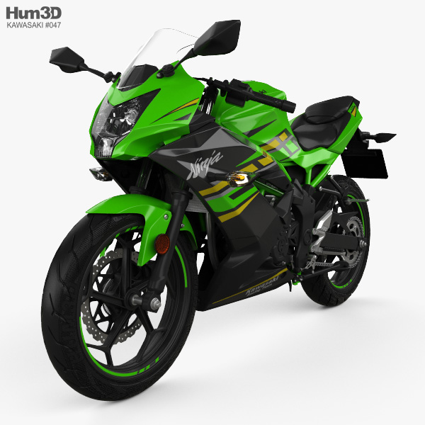 Kawasaki Ninja 125 2019 3D 모델 