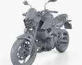 Kawasaki Z400 2019 3d model clay render