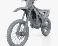 Kawasaki KX250 2020 3d model clay render
