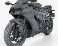 Kawasaki ZX-10R 2021 3D-Modell wire render