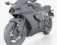 Kawasaki ZX-10R 2021 Modelo 3D clay render