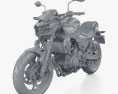 Kawasaki Z650 2021 3d model clay render