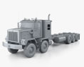 Kenworth C500 Chassis Truck 5axle 2008 3d model clay render