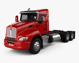 3D model of Kenworth T440 Chassis Truck 3-axle 2016
