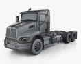 Kenworth T440 Chassis Truck 3-axle 2016 3d model wire render