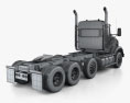Kenworth T800 섀시 트럭 4축 2016 3D 모델 