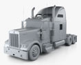 Kenworth W900L 牵引车 2005 3D模型 clay render