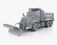 Kenworth T470 Road Cleaner Truck 3-axle 2016 3d model clay render