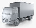 Kenworth K370 Box Truck 2019 3d model clay render
