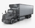 Kenworth T440 냉장고 트럭 3축 2016 3D 모델  wire render