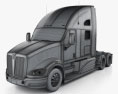 Kenworth T700 Tractor Truck 3-axle 2016 3d model wire render