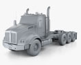 Kenworth T880 Chassis Truck 4-axle 2018 3d model clay render