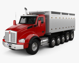 Kenworth T880 Dump Truck 6-axle 2018 3D model